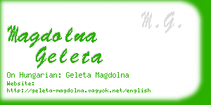 magdolna geleta business card